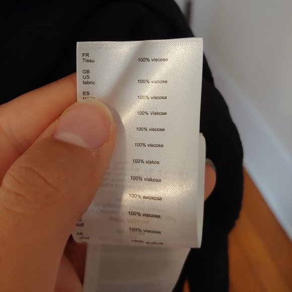 Maje Smocked Black Crepe Dress - Picture 7 of 9